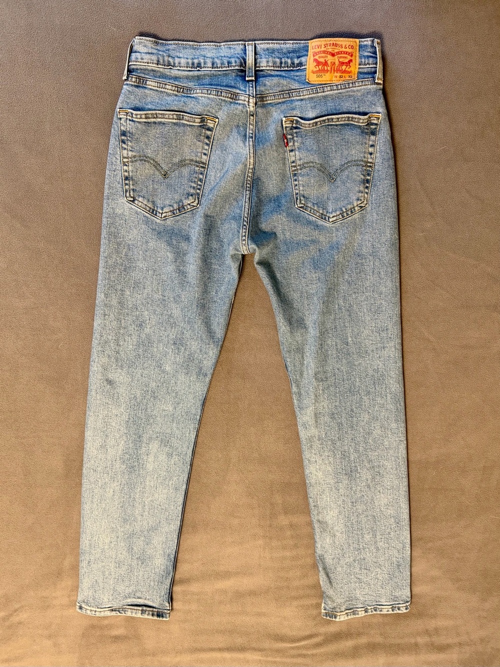 Levi Strauss Men’s Blue Denim 505 Red Tab  Jeans, 32x32
